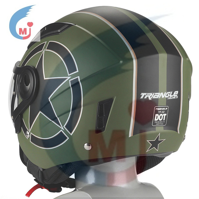 Nuevo modelo de accesorios de motocicleta casco integral de color verde para motocicleta
